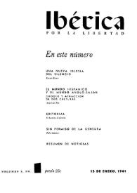 Ibérica por la libertad. Volumen 9, Nº 1, 15 de enero de 1961 | Biblioteca Virtual Miguel de Cervantes