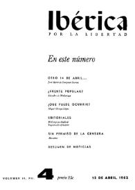 Ibérica por la libertad. Volumen 10, Nº 4, 15 de abril de 1962 | Biblioteca Virtual Miguel de Cervantes