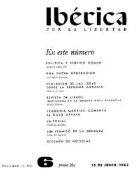 Ibérica por la libertad. Volumen 11, Nº 6, 15 de junio de 1963 | Biblioteca Virtual Miguel de Cervantes