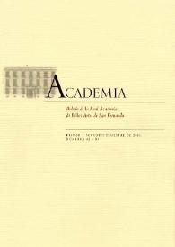 Academia : Anales y Boletín de la Real Academia de Bellas Artes de San Fernando. Núm. 92 - 93, primer y segundo semestre de 2001 | Biblioteca Virtual Miguel de Cervantes