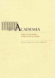 Academia : Anales y Boletín de la Real Academia de Bellas Artes de San Fernando. Núm. 89, segundo semestre de 1999 | Biblioteca Virtual Miguel de Cervantes