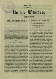 No me olvides. Núm. 10, 9 de julio de 1837 | Biblioteca Virtual Miguel de Cervantes