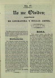 No me olvides. Núm. 17, 27 de agosto de 1837 | Biblioteca Virtual Miguel de Cervantes