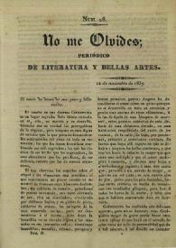 No me olvides. Núm. 28, 12 de noviembre de 1837 | Biblioteca Virtual Miguel de Cervantes