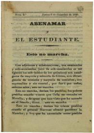 Abenamar y el estudiante. Núm. 2.º, jueves 6 de diciembre de 1838 | Biblioteca Virtual Miguel de Cervantes