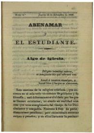 Abenamar y el estudiante. Núm. 4.º, jueves 13 de diciembre de 1838 | Biblioteca Virtual Miguel de Cervantes