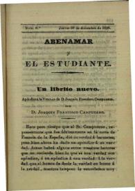 Abenamar y el estudiante. Núm. 9, jueves 30 de diciembre de 1838 | Biblioteca Virtual Miguel de Cervantes