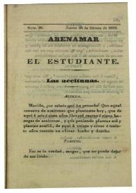 Abenamar y el estudiante. Núm. 26, jueves 28 de febrero de 1839 | Biblioteca Virtual Miguel de Cervantes