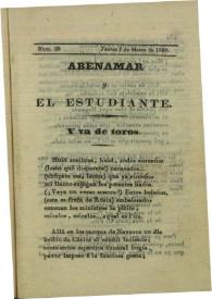 Abenamar y el estudiante. Núm. 28, jueves 7 de marzo de 1839 | Biblioteca Virtual Miguel de Cervantes