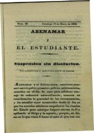 Abenamar y el estudiante. Núm. 29, domingo 10 de marzo de 1839 | Biblioteca Virtual Miguel de Cervantes