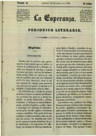 La esperanza : periódico literario. Núm. 4, domingo 28 de abril de 1839 | Biblioteca Virtual Miguel de Cervantes