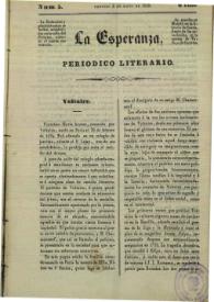 La esperanza : periódico literario. Núm. 5, domingo 5 de mayo de 1839 | Biblioteca Virtual Miguel de Cervantes