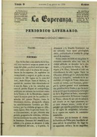La esperanza : periódico literario. Núm. 9, domingo 2 de junio de 1839 | Biblioteca Virtual Miguel de Cervantes