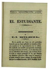 Abenamar y el estudiante. Numero 11, jueves 9 de mayo de 1839  [sic] | Biblioteca Virtual Miguel de Cervantes
