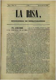 La risa : enciclopedia de extravagancias. Tom. I, Núm. 13, 25 de junio de 1843 | Biblioteca Virtual Miguel de Cervantes