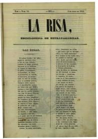 La risa : enciclopedia de extravagancias. Tom. I, Núm. 14, 2 de julio de 1843 | Biblioteca Virtual Miguel de Cervantes