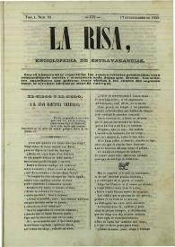 La risa : enciclopedia de extravagancias. Tom. I, Núm. 23, 17 de setiembre de 1843  [sic] | Biblioteca Virtual Miguel de Cervantes