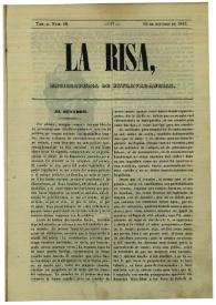 La risa : enciclopedia de extravagancias. Tom. II, Núm. 28, 22 de octubre de 1843 | Biblioteca Virtual Miguel de Cervantes