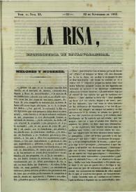 La risa : enciclopedia de extravagancias. Tom. II, Núm. 31, 12 de noviembre de 1843 | Biblioteca Virtual Miguel de Cervantes
