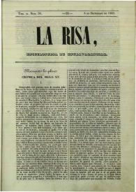 La risa : enciclopedia de extravagancias. Tom. II, Núm. 34, 3 de diciembre de 1843 | Biblioteca Virtual Miguel de Cervantes