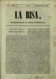 La risa : enciclopedia de extravagancias. Tom. II, Núm. 35, 10 de diciembre de 1843 | Biblioteca Virtual Miguel de Cervantes
