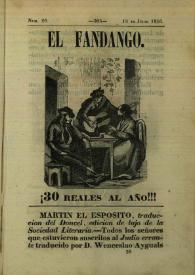 El fandango : periódico nacional : papelito ... satírico escrito por los redactores de La Risa inundado de caricaturas ... Núm. 20, 15 de julio de 1846 | Biblioteca Virtual Miguel de Cervantes