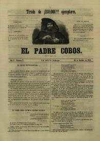 El padre Cobos. Año I, Número V, 22 de octubre de 1854 | Biblioteca Virtual Miguel de Cervantes
