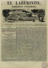 El laberinto. Núm. 11, lunes 1º de abril 1844 | Biblioteca Virtual Miguel de Cervantes
