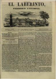 El laberinto. Núm. 13, miércoles 1º de mayo 1844 | Biblioteca Virtual Miguel de Cervantes