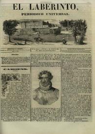 El laberinto. Núm. 19, jueves 1º de agosto 1844 | Biblioteca Virtual Miguel de Cervantes