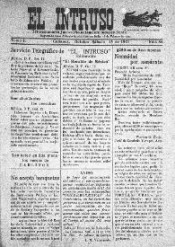 El intruso. Tri-Semanario Joco-serio netamente independiente. Tomo I, núm. 86, sábado 15 de octubre de 1921 | Biblioteca Virtual Miguel de Cervantes
