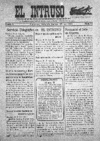 El intruso. Tri-Semanario Joco-serio netamente independiente. Tomo I, núm. 91, jueves 27 de octubre de 1921 | Biblioteca Virtual Miguel de Cervantes
