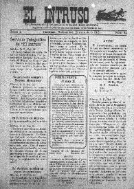 El intruso. Tri-Semanario Joco-serio netamente independiente. Tomo I, núm. 94, jueves 3 de noviembre de 1921 | Biblioteca Virtual Miguel de Cervantes
