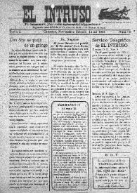 El intruso. Tri-Semanario Joco-serio netamente independiente. Tomo I, núm. 98, sábado 12 de noviembre de 1921 | Biblioteca Virtual Miguel de Cervantes