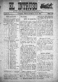 El intruso. Tri-Semanario Joco-serio netamente independiente. Tomo II, núm. 107, sábado 3 de diciembre de 1921 | Biblioteca Virtual Miguel de Cervantes