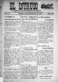 El intruso. Tri-Semanario Joco-serio netamente independiente. Tomo II, núm. 108, martes 6 de diciembre de 1921 | Biblioteca Virtual Miguel de Cervantes