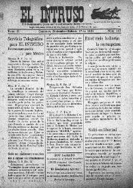 El intruso. Tri-Semanario Joco-serio netamente independiente. Tomo II, núm. 113, sábado 17 de diciembre de 1921 | Biblioteca Virtual Miguel de Cervantes