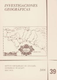 Investigaciones Geográficas. Núm. 39, 2006 | Biblioteca Virtual Miguel de Cervantes