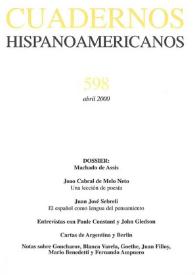 Cuadernos Hispanoamericanos. Núm. 598, abril 2000 | Biblioteca Virtual Miguel de Cervantes