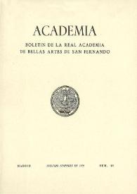 Academia : Anales y Boletín de la Real Academia de Bellas Artes de San Fernando. Núm. 49, segundo semestre de 1979 | Biblioteca Virtual Miguel de Cervantes