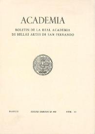 Academia : Anales y Boletín de la Real Academia de Bellas Artes de San Fernando. Núm. 55, segundo semestre de 1982 | Biblioteca Virtual Miguel de Cervantes