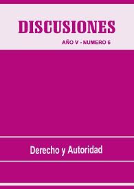 Discusiones. Núm. 6, 2006 | Biblioteca Virtual Miguel de Cervantes
