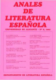 Anales de Literatura Española. Núm. 8, 1992 | Biblioteca Virtual Miguel de Cervantes