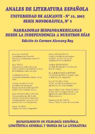 Anales de Literatura Española. Núm. 16, 2003 | Biblioteca Virtual Miguel de Cervantes