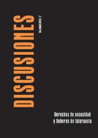 Discusiones. Núm. 7, 2007 | Biblioteca Virtual Miguel de Cervantes