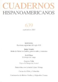 Cuadernos Hispanoamericanos. Núm. 639, septiembre 2003 | Biblioteca Virtual Miguel de Cervantes