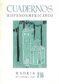 Cuadernos Hispanoamericanos. Núm. 216, diciembre 1967 | Biblioteca Virtual Miguel de Cervantes