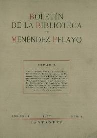 Boletín de la Biblioteca de Menéndez Pelayo. 1947/4 | Biblioteca Virtual Miguel de Cervantes