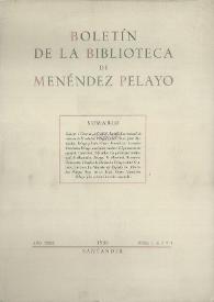 Boletín de la Biblioteca de Menéndez Pelayo. 1956 | Biblioteca Virtual Miguel de Cervantes