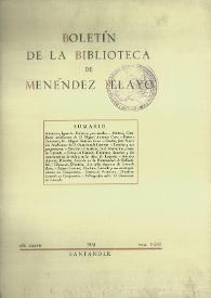 Boletín de la Biblioteca de Menéndez Pelayo. 1961 | Biblioteca Virtual Miguel de Cervantes